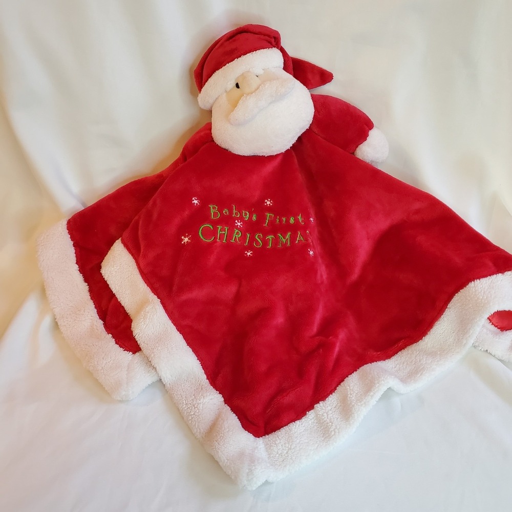 Mary Meyer Santa Lovey Security Blanket Christmas Snowflakes Baby Toy‎
